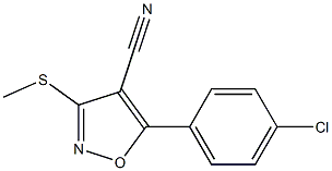 5-(4-chlorophenyl)-3-(methylthio)isoxazole-4-carbonitrile Struktur