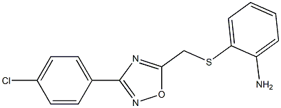 2-({[3-(4-chlorophenyl)-1,2,4-oxadiazol-5-yl]methyl}thio)aniline Struktur