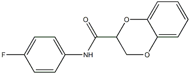 N-(4-fluorophenyl)-2,3-dihydro-1,4-benzodioxine-2-carboxamide Struktur