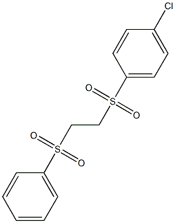 1-chloro-4-{[2-(phenylsulfonyl)ethyl]sulfonyl}benzene Struktur