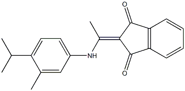 2-[1-(4-isopropyl-3-methylanilino)ethylidene]-1H-indene-1,3(2H)-dione Struktur