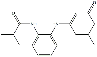 2-methyl-N-{2-[(5-methyl-3-oxo-1-cyclohexenyl)amino]phenyl}propanamide Struktur