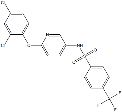 N1-[6-(2,4-dichlorophenoxy)-3-pyridyl]-4-(trifluoromethyl)benzene-1-sulfonamide Struktur