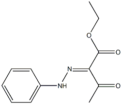 ethyl 3-oxo-2-(2-phenylhydrazono)butanoate Struktur