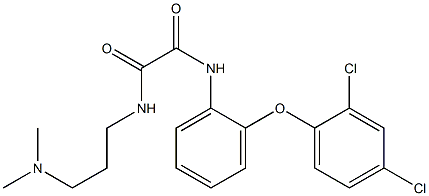 N1-[2-(2,4-dichlorophenoxy)phenyl]-N2-[3-(dimethylamino)propyl]ethanediamide Struktur