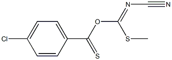 (cyanoimino)(methylthio)methyl 4-chlorobenzene-1-carbothioate Struktur