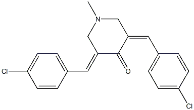 3,5-di(4-chlorobenzylidene)-1-methylpiperidin-4-one Struktur