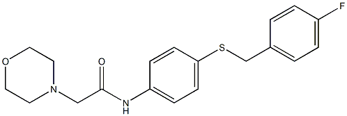 N-{4-[(4-fluorobenzyl)sulfanyl]phenyl}-2-morpholinoacetamide Struktur