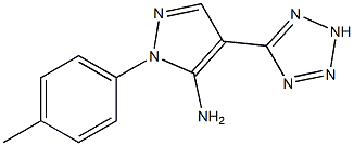 1-(4-methylphenyl)-4-(2H-1,2,3,4-tetraazol-5-yl)-1H-pyrazol-5-amine Struktur