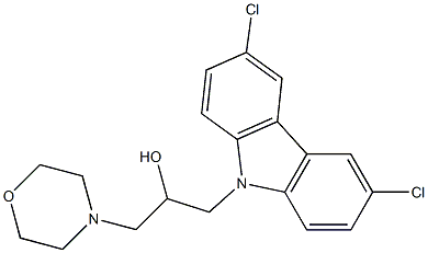 1-(3,6-dichloro-9H-carbazol-9-yl)-3-morpholinopropan-2-ol Struktur