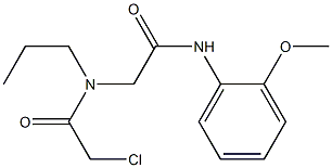 2-chloro-N-{2-[(2-methoxyphenyl)amino]-2-oxoethyl}-N-propylacetamide Struktur