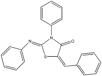 5-benzylidene-3-phenyl-2-(phenylimino)-1,3-thiazolan-4-one Struktur