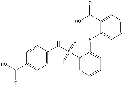 2-({2-[(4-carboxyanilino)sulfonyl]phenyl}thio)benzoic acid Struktur