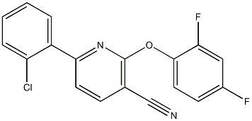 6-(2-chlorophenyl)-2-(2,4-difluorophenoxy)nicotinonitrile Struktur