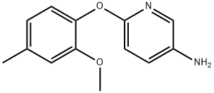 6-(2-methoxy-4-methylphenoxy)pyridin-3-amine Struktur