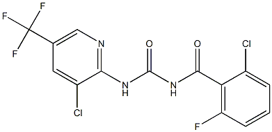 N-(2-chloro-6-fluorobenzoyl)-N'-[3-chloro-5-(trifluoromethyl)-2-pyridyl]urea Struktur