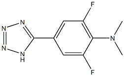 N1,N1-dimethyl-2,6-difluoro-4-(1H-1,2,3,4-tetraazol-5-yl)aniline Struktur