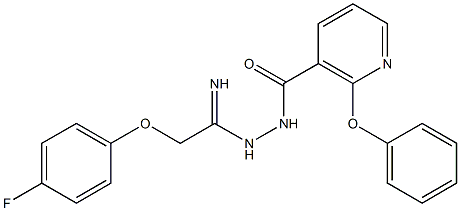 N'-[2-(4-fluorophenoxy)ethanimidoyl]-2-phenoxynicotinohydrazide Struktur