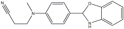 3-[4-(2,3-dihydro-1,3-benzoxazol-2-yl)(methyl)anilino]propanenitrile Struktur