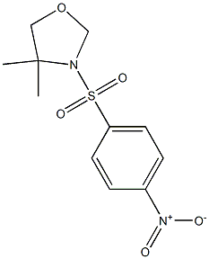 4,4-dimethyl-3-[(4-nitrophenyl)sulfonyl]-1,3-oxazolane Struktur