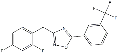 3-(2,4-difluorobenzyl)-5-[3-(trifluoromethyl)phenyl]-1,2,4-oxadiazole Struktur