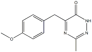 5-(4-methoxybenzyl)-3-methyl-1,6-dihydro-1,2,4-triazin-6-one Struktur