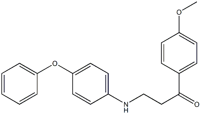 1-(4-methoxyphenyl)-3-(4-phenoxyanilino)-1-propanone Struktur