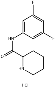 N-(3,5-difluorophenyl)piperidine-2-carboxamide hydrochloride Struktur