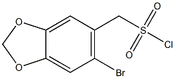 (5-bromobenzo[d][1,3]dioxol-6-yl)methanesulfonyl chloride Struktur