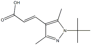 (E)-3-(1-tert-butyl-3,5-dimethyl-1H-pyrazol-4-yl)acrylic acid Struktur