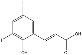 (E)-3-(2-hydroxy-3,5-diiodophenyl)acrylic acid Struktur