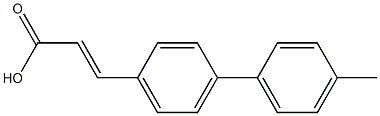 (E)-3-(4-(4-methylphenyl)phenyl)acrylic acid Struktur