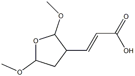 (E)-3-(tetrahydro-2,5-dimethoxyfuran-3-yl)acrylic acid Struktur