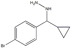 1-((4-bromophenyl)(cyclopropyl)methyl)hydrazine Struktur