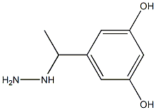 1-(1-(3,5-dihydroxyphenyl)ethyl)hydrazine Struktur