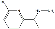 1-(1-(6-bromopyridin-2-yl)ethyl)hydrazine Struktur