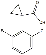 1-(2-chloro-6-fluorophenyl)cyclopropanecarboxylic acid Struktur