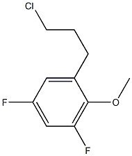 1-(3-chloropropyl)-3,5-difluoro-2-methoxybenzene Struktur