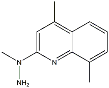 1-methyl-1-(4,8-dimethylquinolin-2-yl)hydrazine Struktur