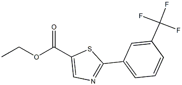 2-(3-TRIFLUOROMETHYL-PHENYL)-THIAZOLE-5-CARBOXYLIC ACID ETHYL ESTER Struktur