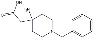 2-(4-amino-1-benzylpiperidin-4-yl)acetic acid Struktur