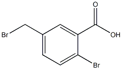 2-bromo-5-(bromomethyl)benzoic acid Struktur