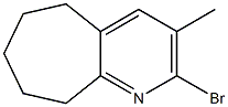 2-bromo-6,7,8,9-tetrahydro-3-methyl-5H-cyclohepta[b]pyridine Struktur