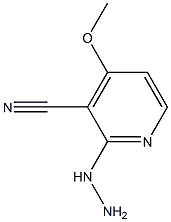 2-hydrazinyl-4-methoxypyridine-3-carbonitrile Struktur