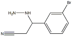 3-(3-bromophenyl)-3-hydrazinylpropanenitrile Struktur