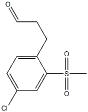 3-(4-chloro-2-(methylsulfonyl)phenyl)propanal Struktur