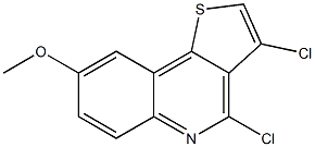 3,4-dichloro-8-methoxythieno[3,2-c]quinoline Struktur