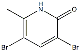 3,5-dibromo-6-methylpyridin-2(1H)-one Struktur