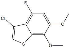 3-chloro-4-fluoro-6,7-dimethoxybenzo[b]thiophene Struktur