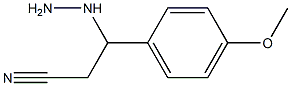 3-hydrazinyl-3-(4-methoxyphenyl)propanenitrile Struktur